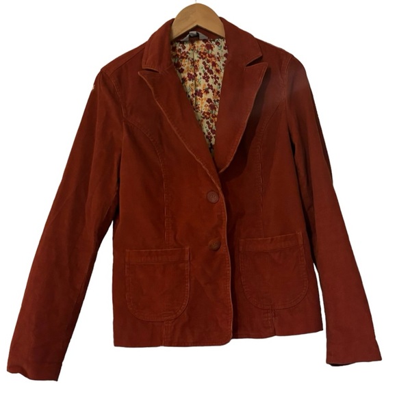 Jessica Sport Rust Corduroy Jacket Size 12 Large - Picture 2 of 6